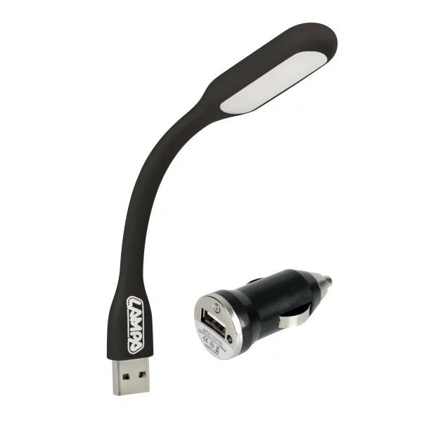 COB-LED flexible light + USB charger 12/24V