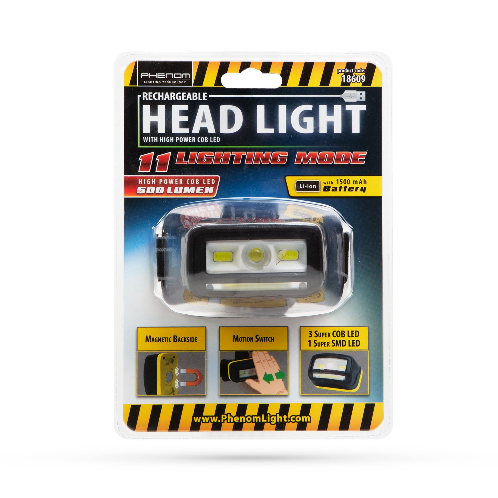 Lampa de cap cu acumulator Li-Ion , 4 buc COB-LED thumb
