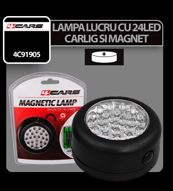 4Cars 24 LED-es kerek szerelőlámpa thumb