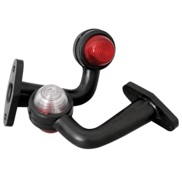 Side light 24V with arm at 90° - White/Red