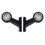 Lampa gabarit camion cu brat extra scurt 60° cu LED 12/24V Set 2buc Stg/Dr - Alb/Rosu