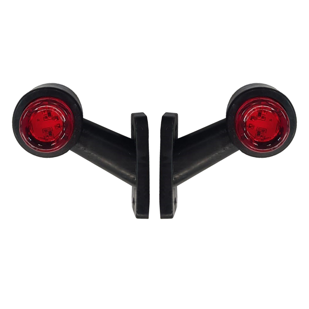 Truck side light with 60° extra short arm 12/24V LED Set of 2pcs Left/Right - White/Red thumb