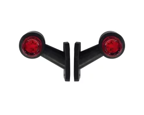 Truck side light with 60° extra short arm 12/24V LED Set of 2pcs Left/Right - White/Red