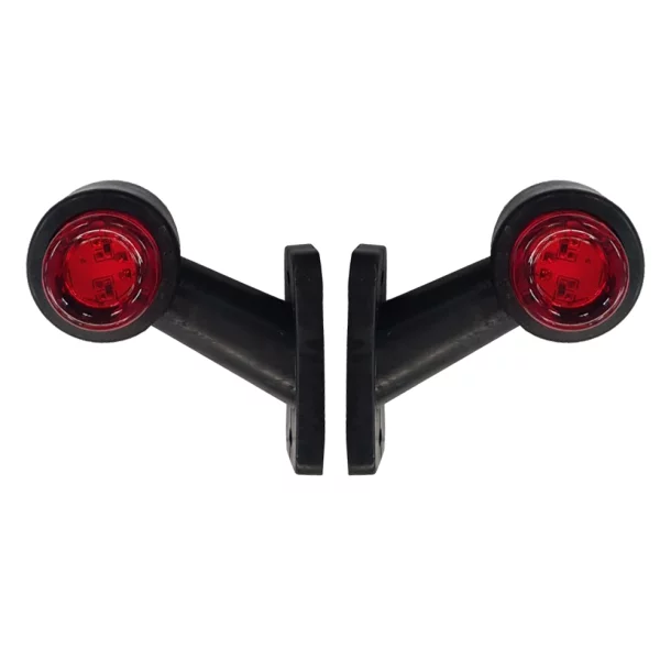 Truck side light with 60° extra short arm 12/24V LED Set of 2pcs Left/Right - White/Red