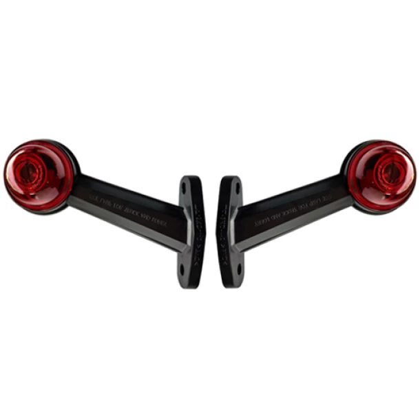 Méret helyzetjelző kamionra 60° hosszú karral LED-es 12/24V Készlet 2db Bal/Jobb - Fehér/Piros