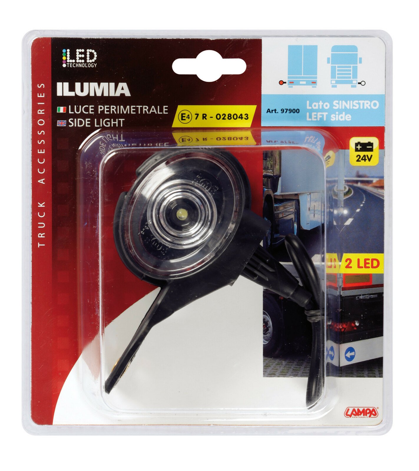 Ilumia, side light, 2 Led, 24V - Left thumb