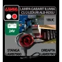 Lampa gabarit camion Ilumia cu 2 LED-uri 24V - Alb/Rosu - Stanga