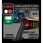 Lampa gabarit camion Ilumia cu brat 60° - cu 2 LED-uri 24V - Alb/Rosu - Dreapta