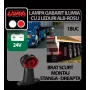 Lampa gabarit camion Ilumia cu brat scurt - cu 2 LED-uri 24V - Alb/Rosu
