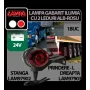 Lampa gabarit camion Ilumia cu prindere L - 2 LED-uri 24V - Alb/Rosu - Dreapta