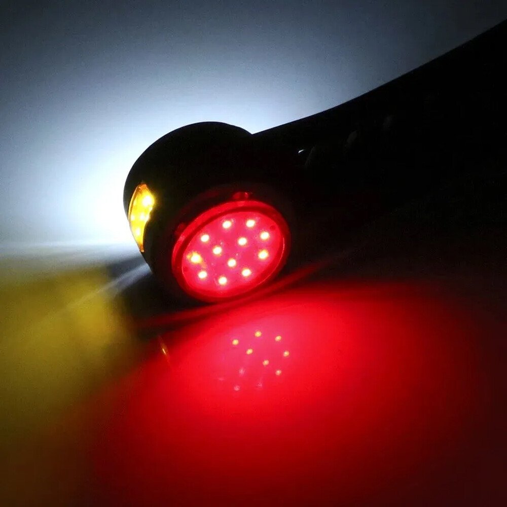 Truck side light with 60° arm, 12/24V LED, set of 2pcs Left/Right - White/Red/Yellow thumb