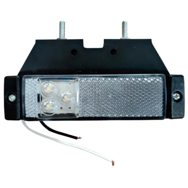 Lampa gabarit catadioptru cu 3 LED-uri 12/24V - Alb