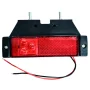 Reflektoros helyzetjelző lámpa 3 LED-es 12/24V - Piros