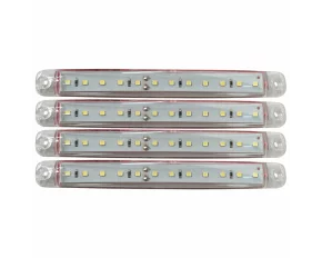 Cridem 12LED-es helyzetjelző lámpa 12/24V készlet 4db - Fehér