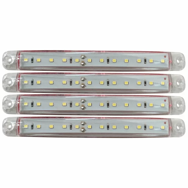Cridem side light with 12 LEDs 12/24V set of 4pcs - White