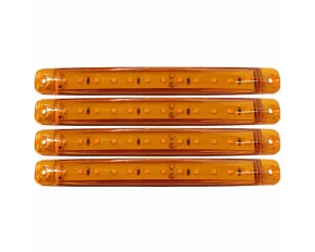 Cridem side light with 12 LEDs 12/24V set of 4pcs - Yellow