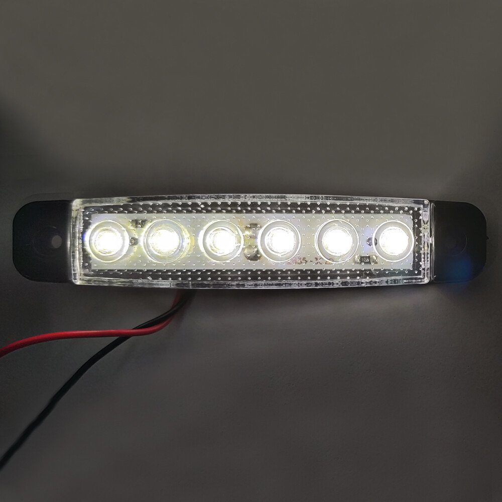 6 LED-es helyzetjelző lámpa 12/24V készlet 4db - Fehér thumb