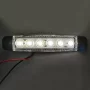 6 LED-es helyzetjelző lámpa 12/24V készlet 4db - Fehér