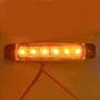 Lamp gauge with 6 LEDs 12/24V set of 4pcs - Yellow