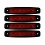 Lampa gabarit cu 6 LED-uri 12/24V set 4buc - Rosu