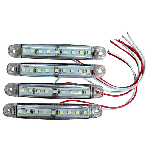 Lamp gauge with 9 LEDs 12/24V set of 4pcs - White thumb