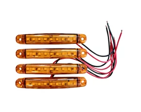 Lampa gabarit cu 9 LED-uri 12/24V set 4buc - Galben