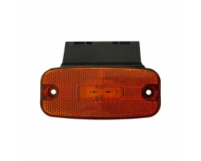 Lampa gabarit lateral cu 3LED si catadioptru, suport detasabil, fixare universala, 12/24V - Galben