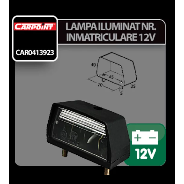 Lampa iluminat numar inmatriculare 12V Carpoint - Resigilat