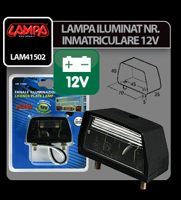Licence plate lamp 12V thumb