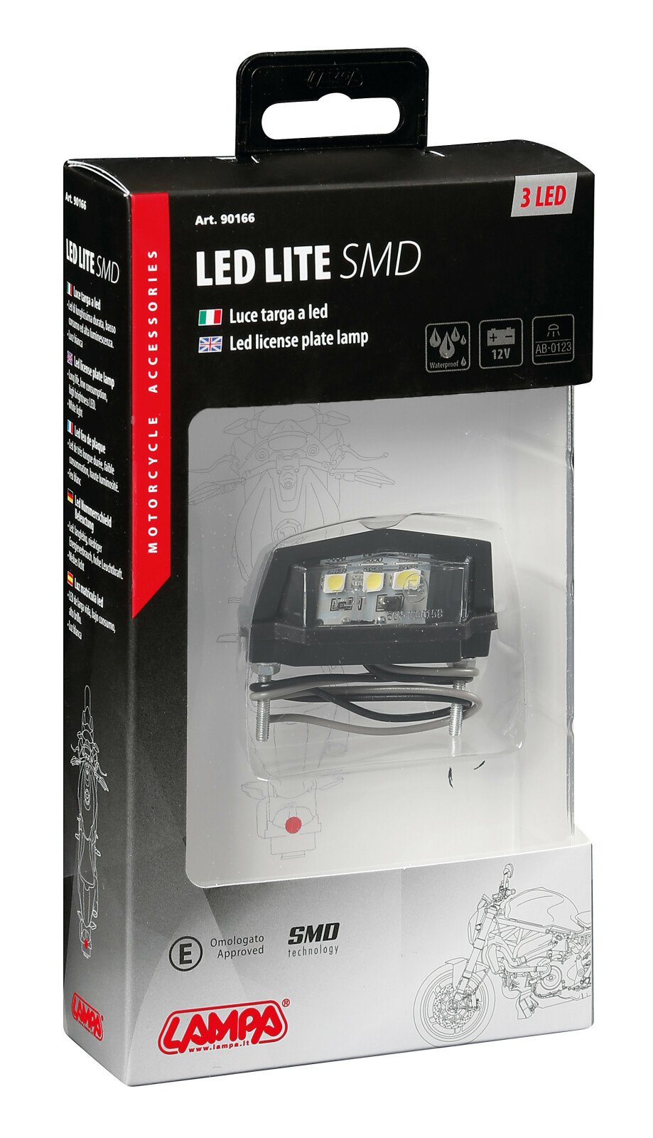 Lampa iluminat numar inmatriculare cu 3 SMD 12V - Alb thumb