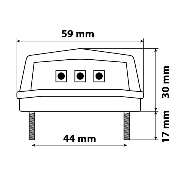 Lampa iluminat numar inmatriculare cu 3 SMD 12V - Alb