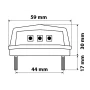 3 Led Smd licence plate lamp - White