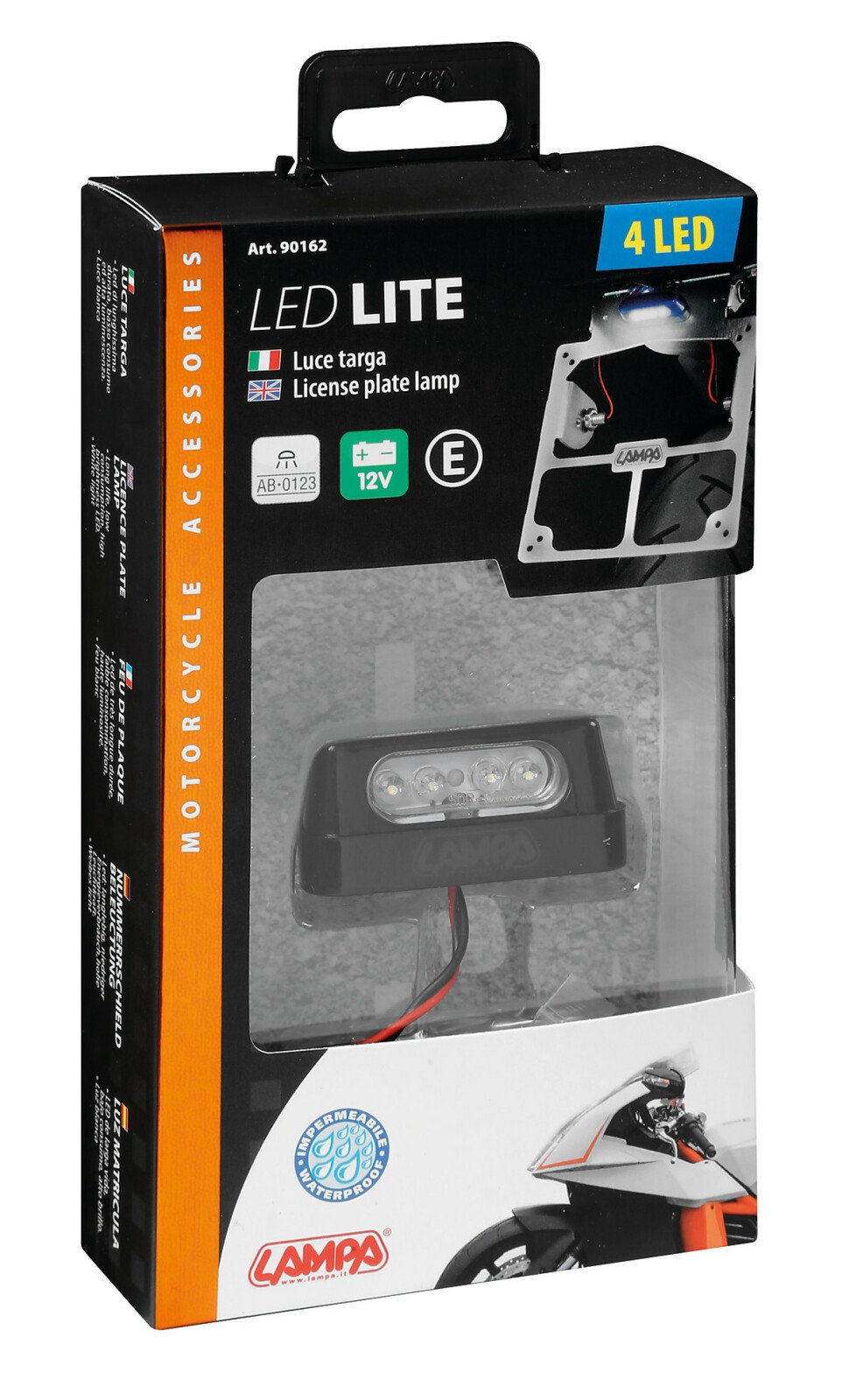 4 LED-es rendszámtábla világító lámpa 12V - Fehér thumb