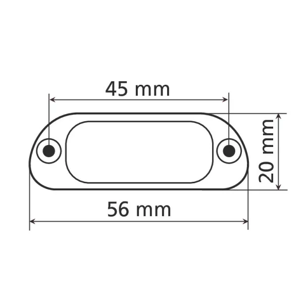 Lampa iluminat numar inmatriculare cu 4 LED 12V - Alb