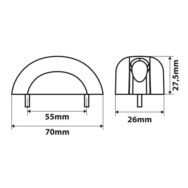 Lampa iluminat numar inmatriculare cu 4 SMD 10/30V - Alb