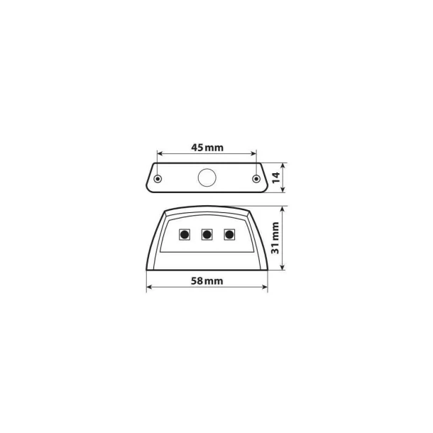 E-ion, 3 Smd Led licence plate lamp, 12V