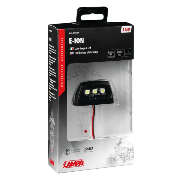 E-ion, 3 Smd Led licence plate lamp, 12V