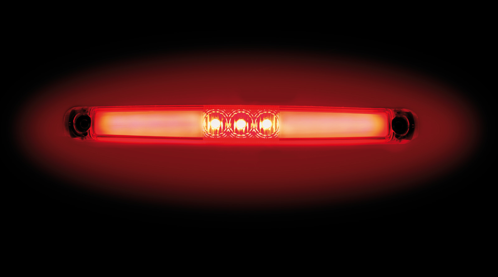 Kiegészítő helyzetjelző lámpa 13LED Neon Effect 170x20mm 12/24V - Piros thumb