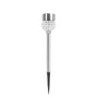 LED solar lamp - stake - brushed metal + glass - 370 mm