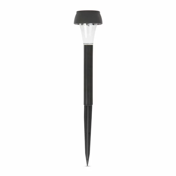 LED solar lamp - cold white - black - plastic