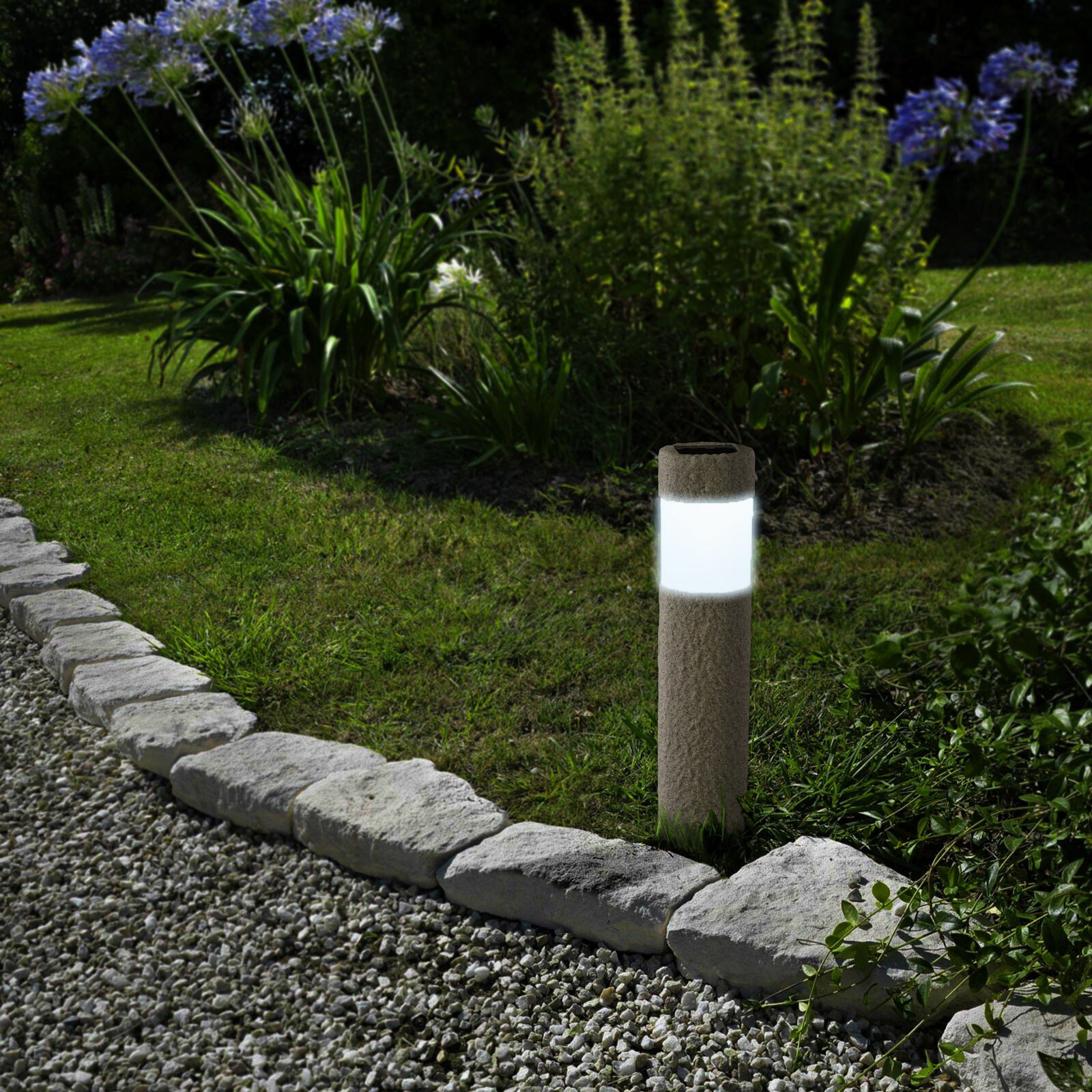 Lampă solară LED – imitație de piatră thumb