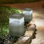 LED solar lamp - stone pattern - plastic