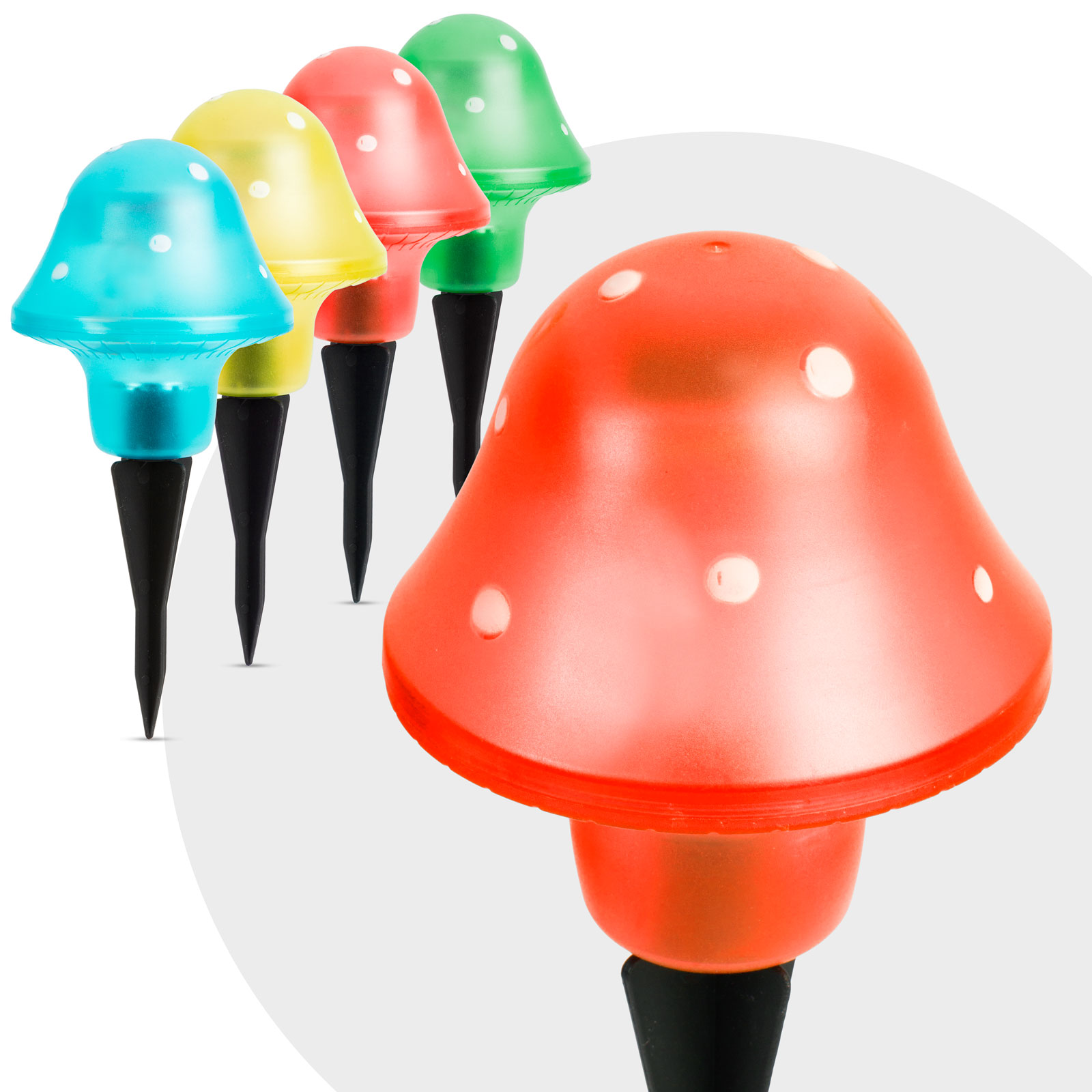 Solar Powered LED Mushroom Light thumb