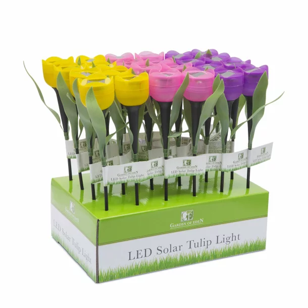 Lampă solară pentru grădină cu LED - model lalea