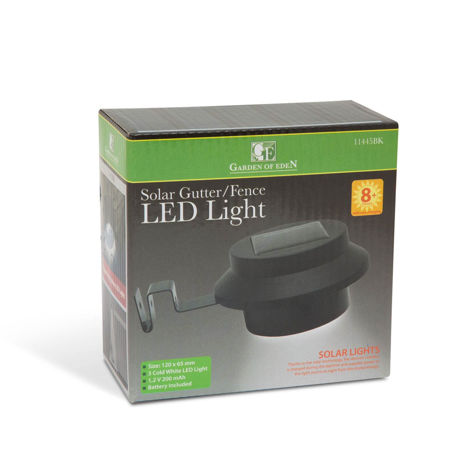 Lampa solara pt. stresini/garduri cu 3 LED-uri, negru thumb
