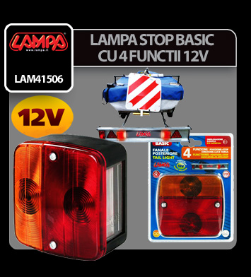 Lampa stop basic cu 4 functii 12V Rosu/Galben thumb