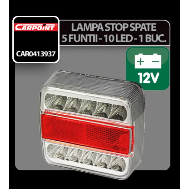 Carpoint Hátsó féklámpa 5funkciós 10LED 12V 1db.