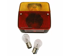 Taillight 4 functions + 2 bulbs 12V 11x10x5 cm