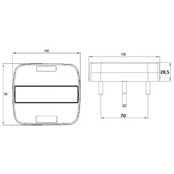 Kamar Hátsó féklámpa 5 funkciós LED 12/24V 1db