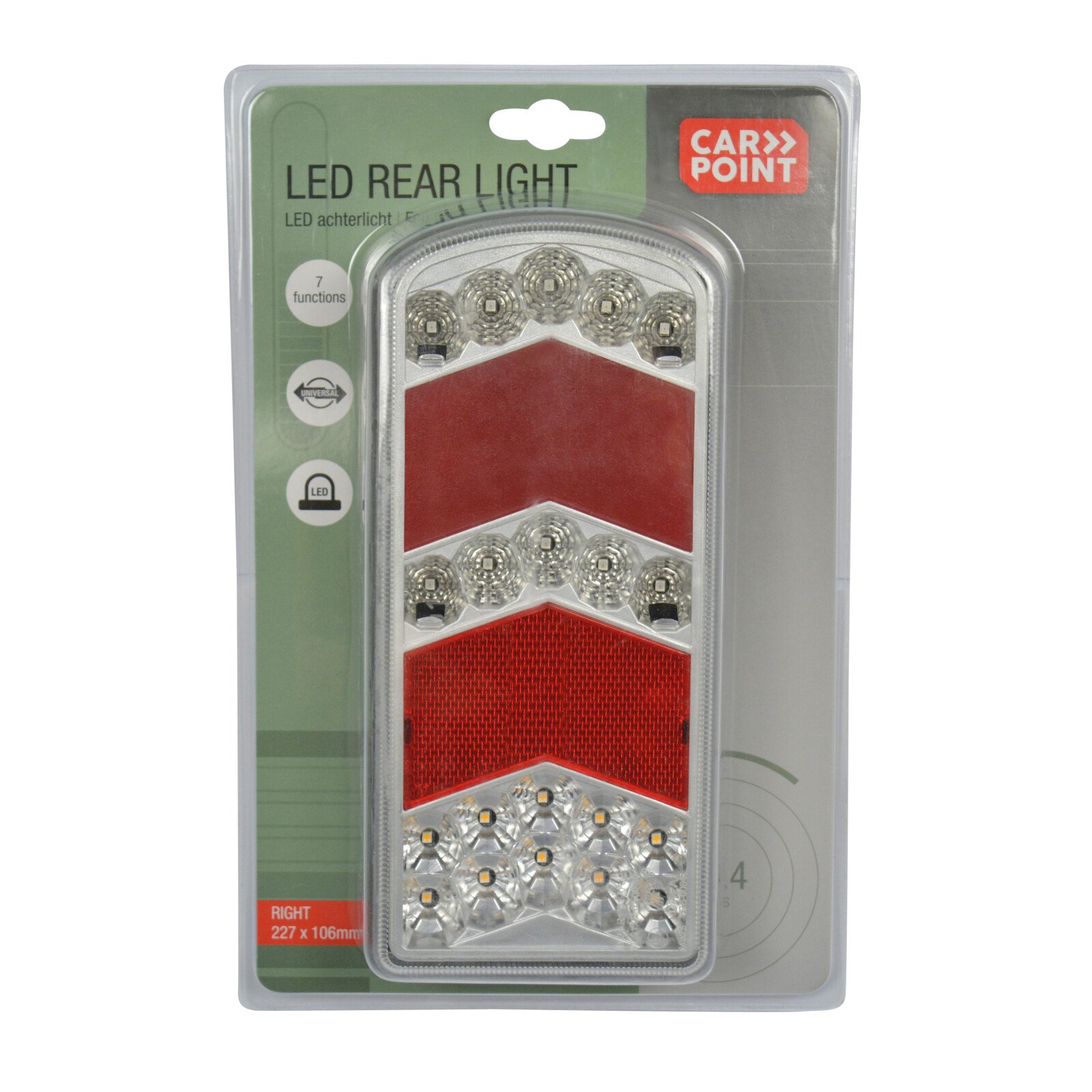 LED rear light 7funtions 227x106mm Carpoint - Right thumb